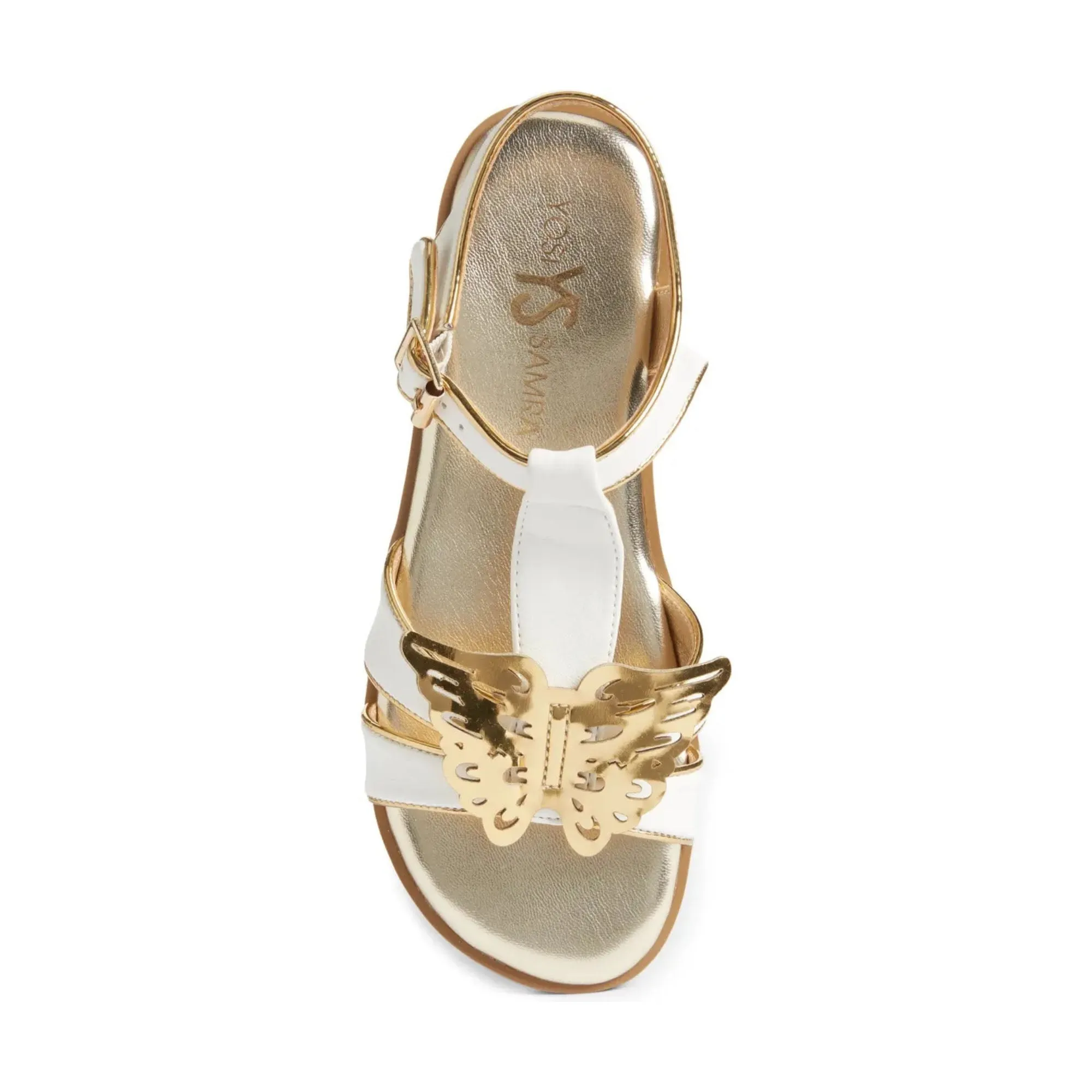 Miss Butterfly Sandal in White & Gold - Kids