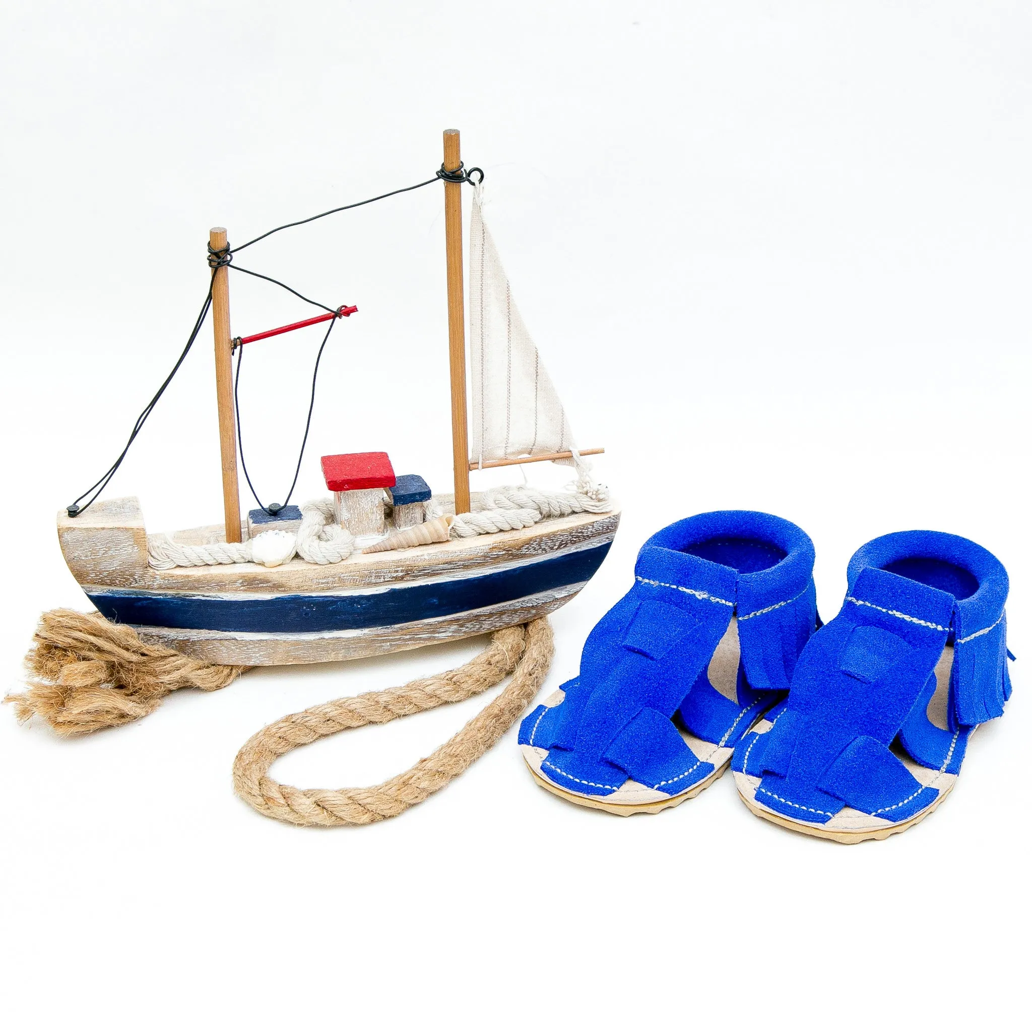 Mocc Sandal - Egyptian Blue Suede