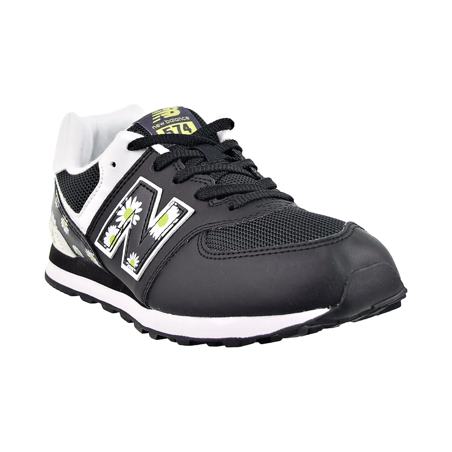 New Balance 574 Big Kids' Shoes Black-White