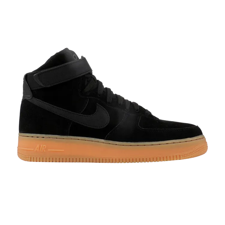 Nike Air Force 1 High 07 LV8 Suede 'Black Gum', black