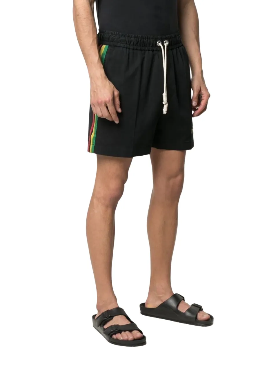 Palm Angels Exodus Striped Track Short Black