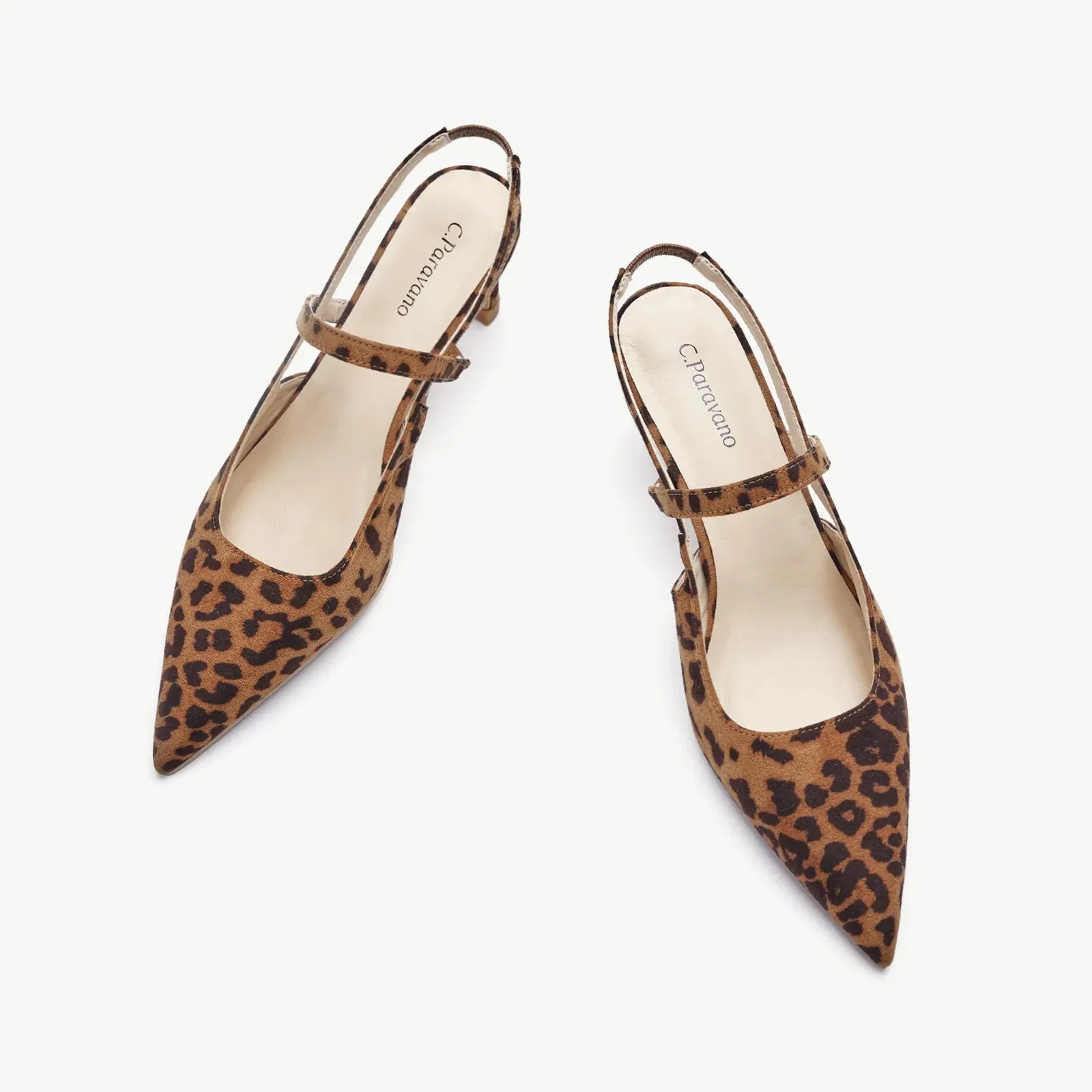 Pointed Toe Print Slingbacks (Helen)