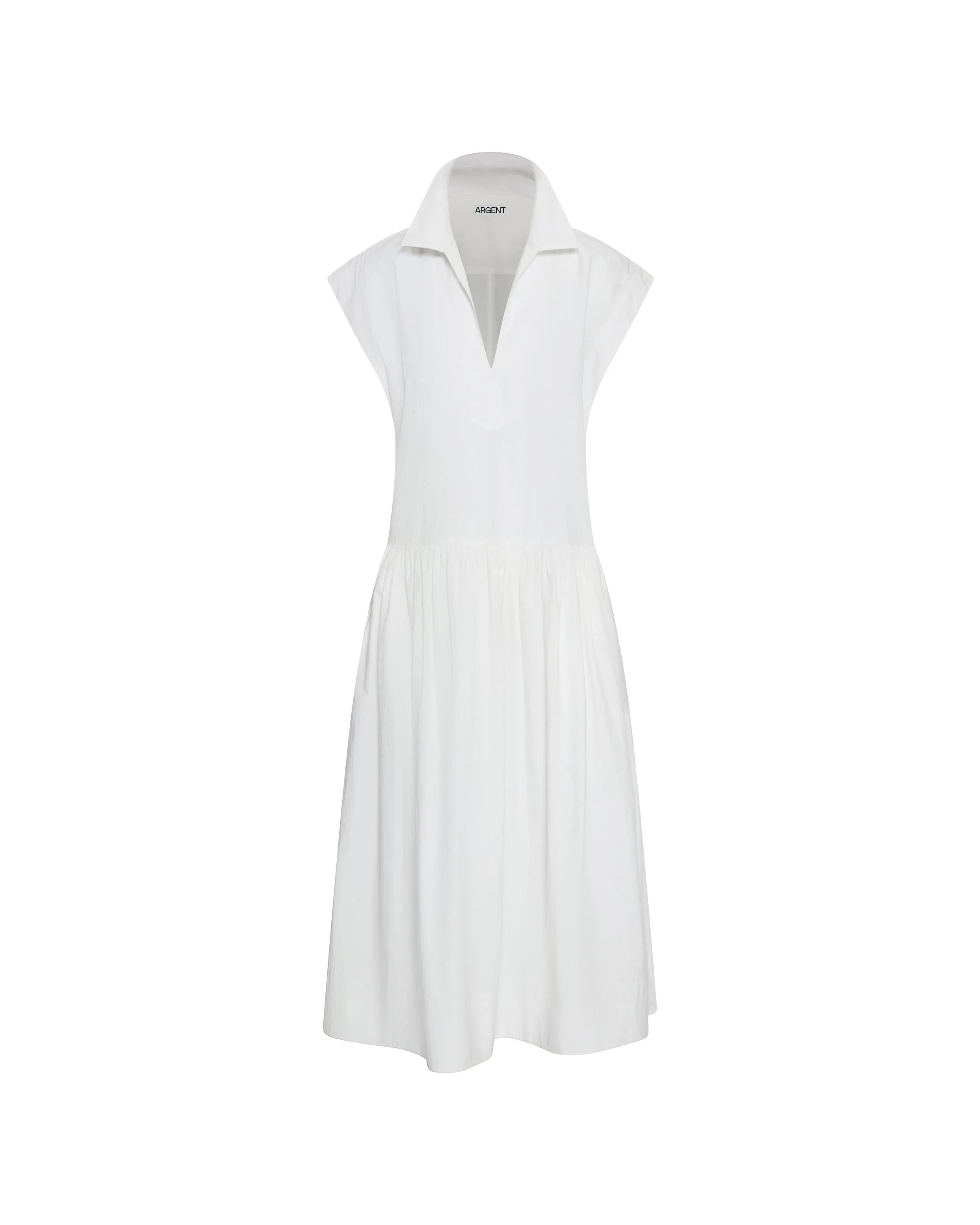 Popover Dress in Japanese Cotton Poplin | White