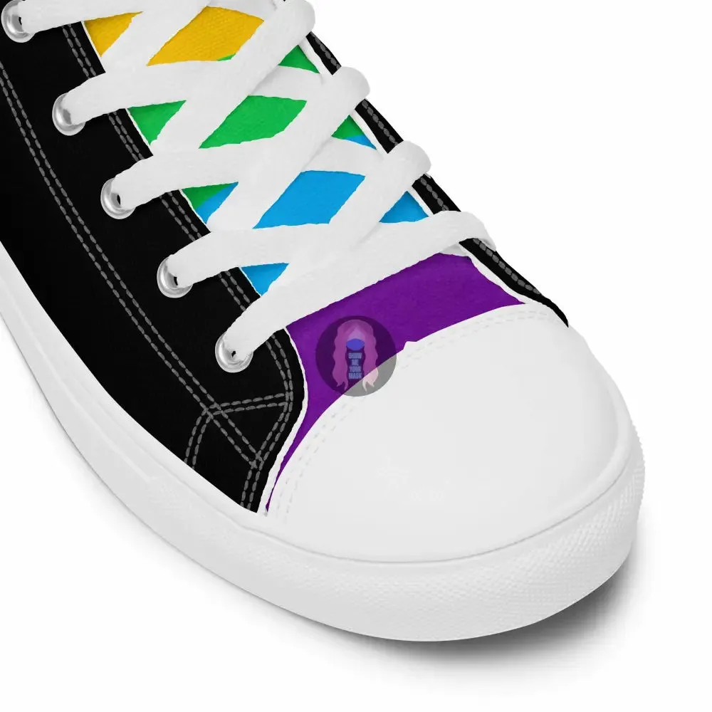 Pride, Orca "Be a Problem Money Can't Solve" Women’s high top canvas shoes