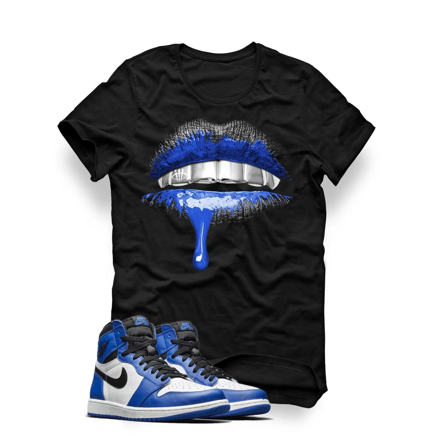 Retro 1 High White/Royal Blue Black T (Lips)