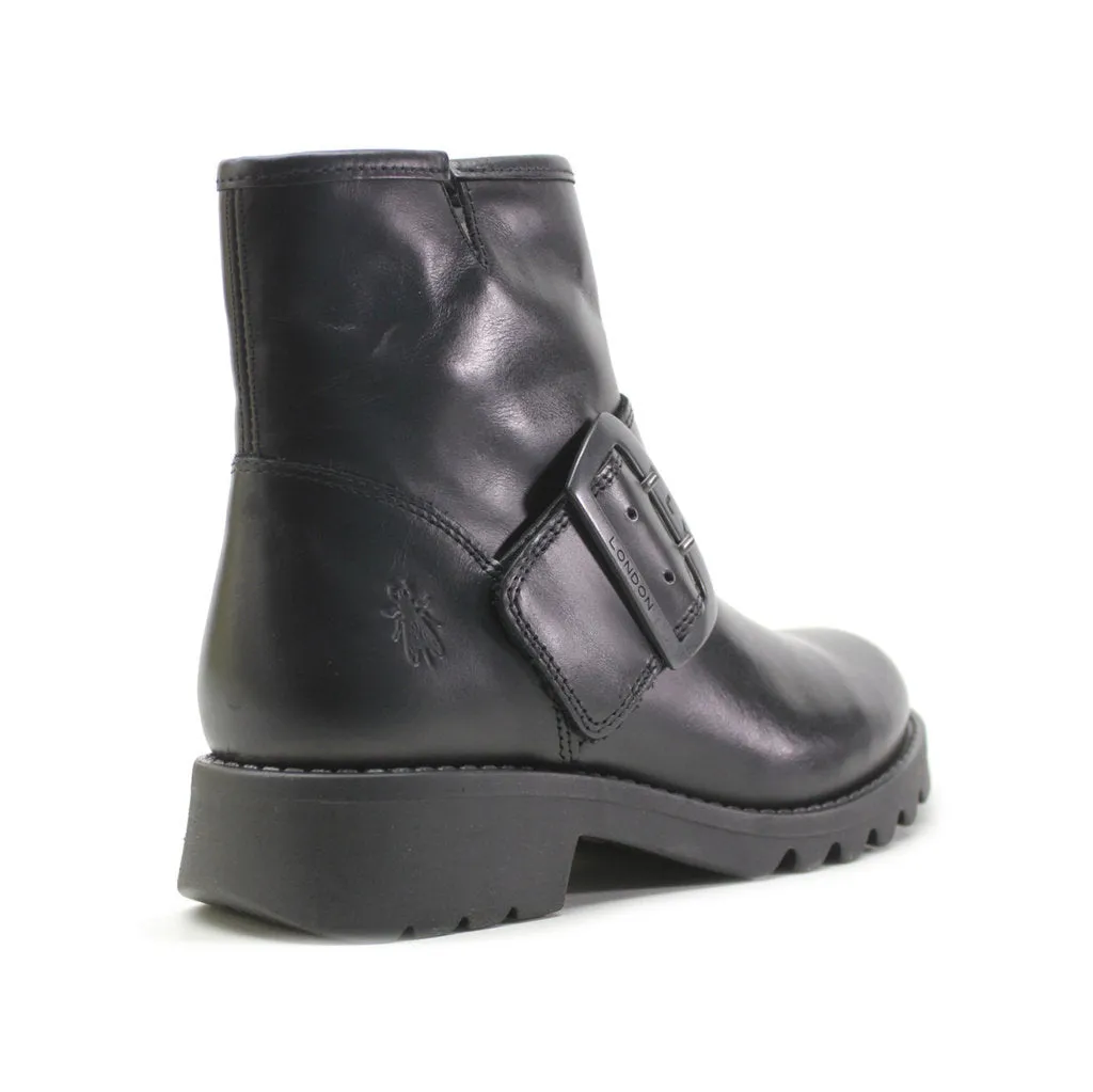 Rily991Fly Leather Women's Buckle Strap Ankle Boots