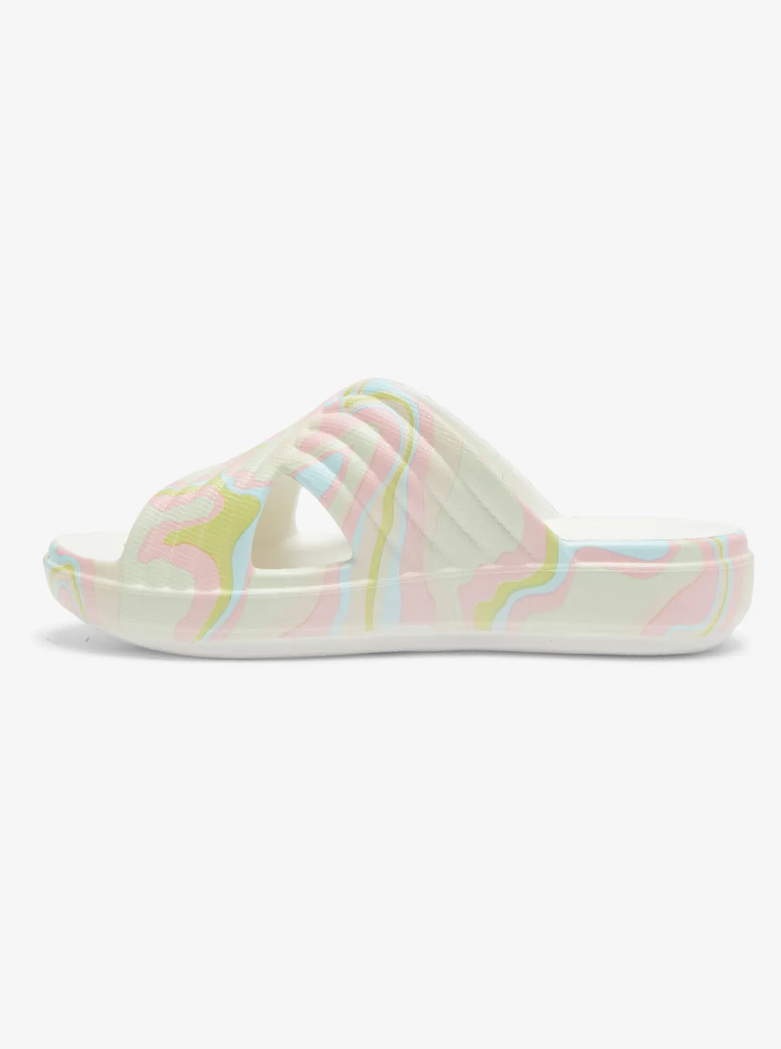 Roxy Rivie Print Sandals - Crazy Pink/Soft Lime