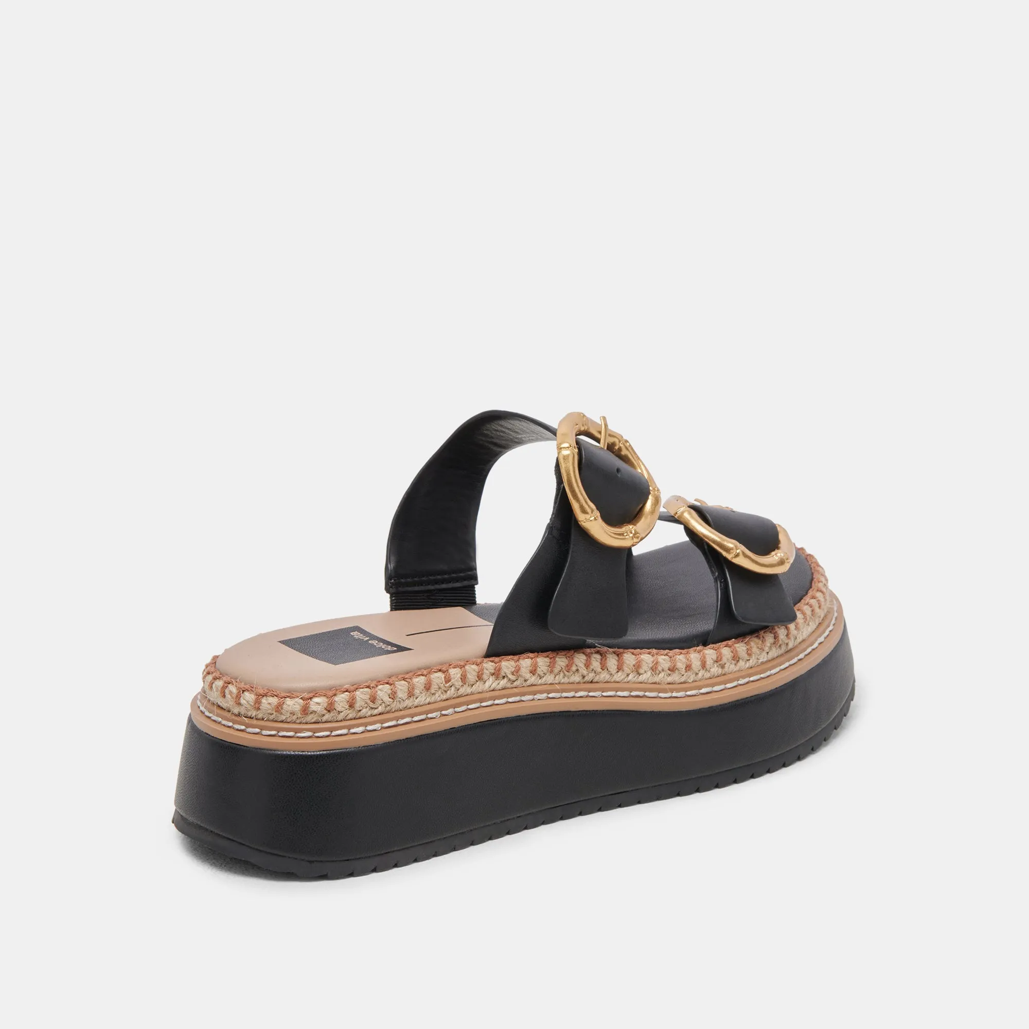 RYSHA SANDALS BLACK LEATHER