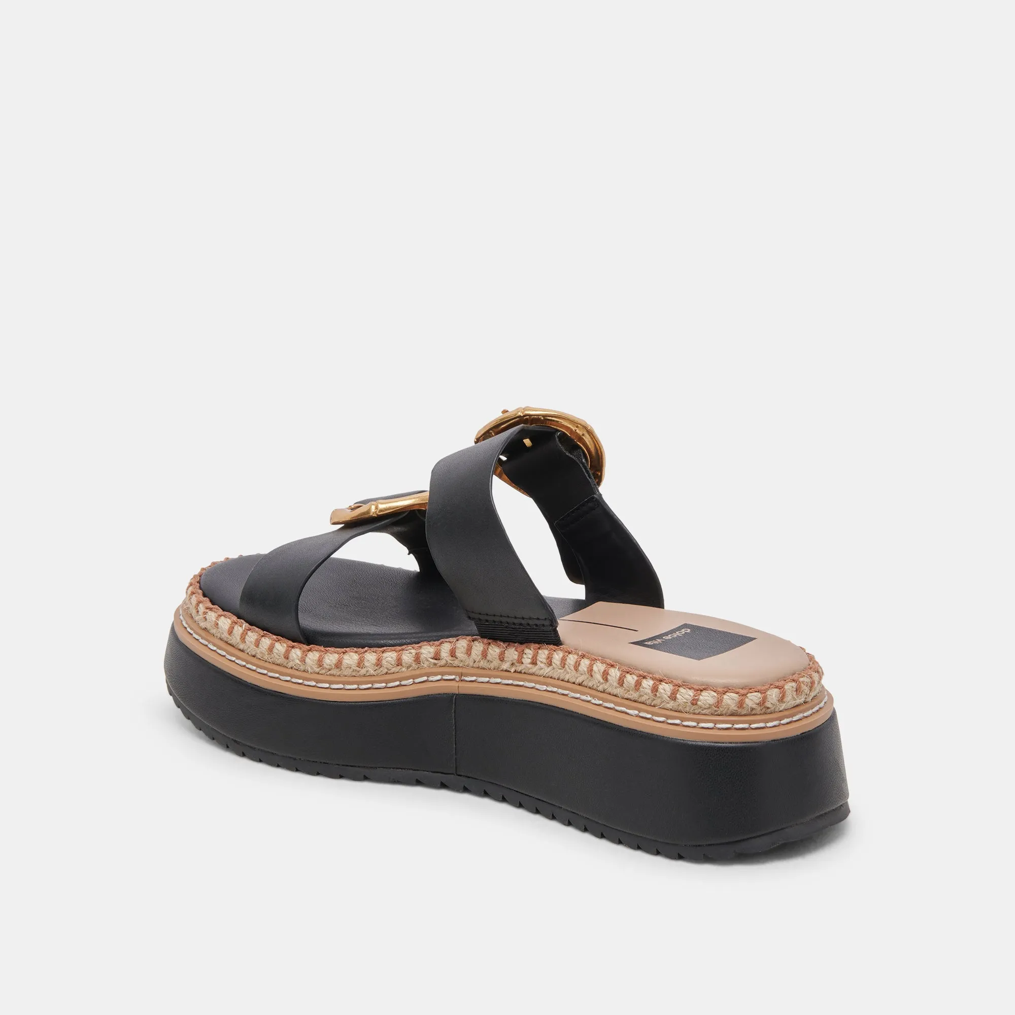 RYSHA SANDALS BLACK LEATHER