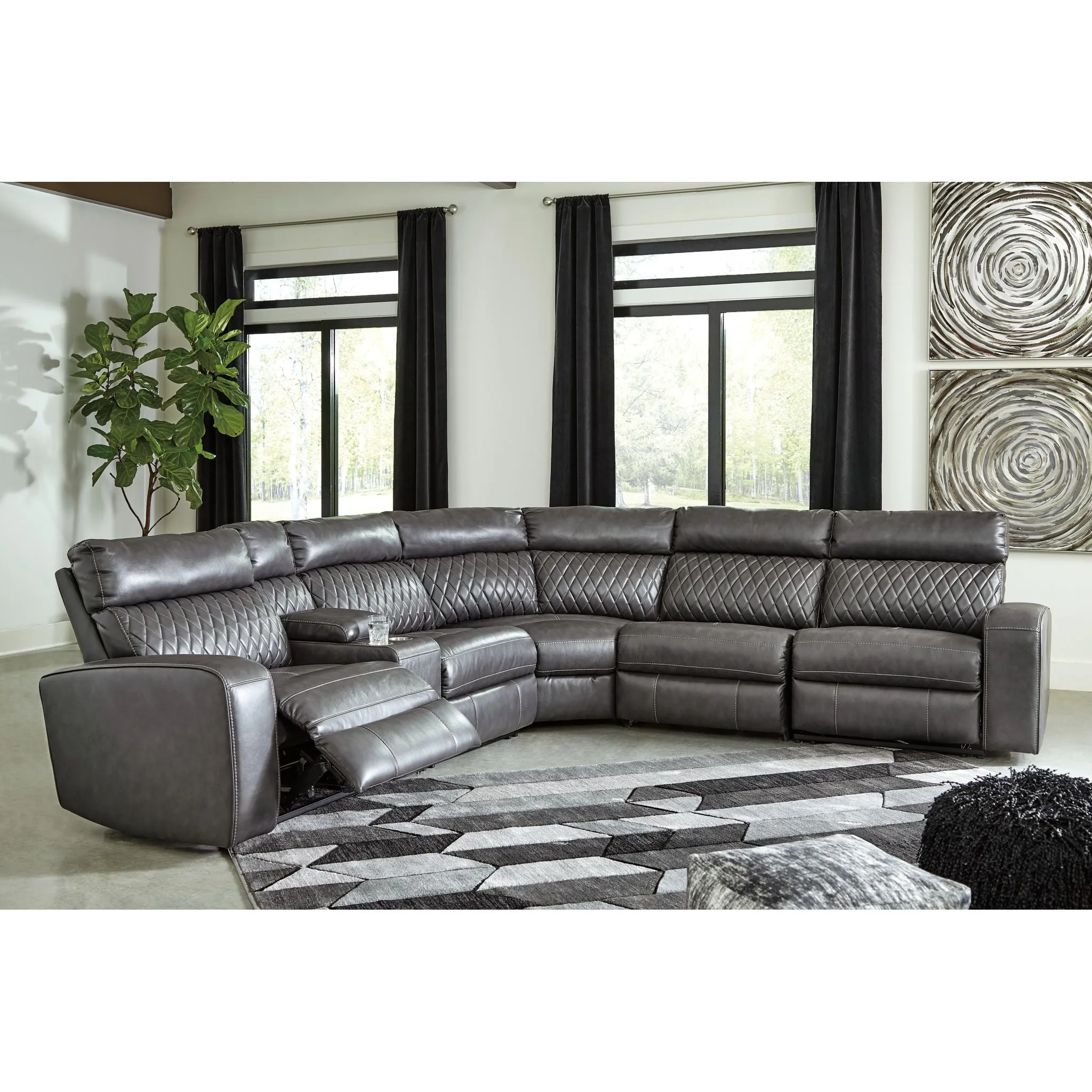 Samperstone 6 Piece Sectional with Power