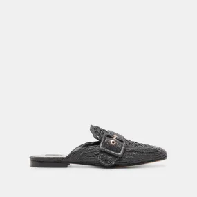 SIANNA FLATS BLACK RAFFIA