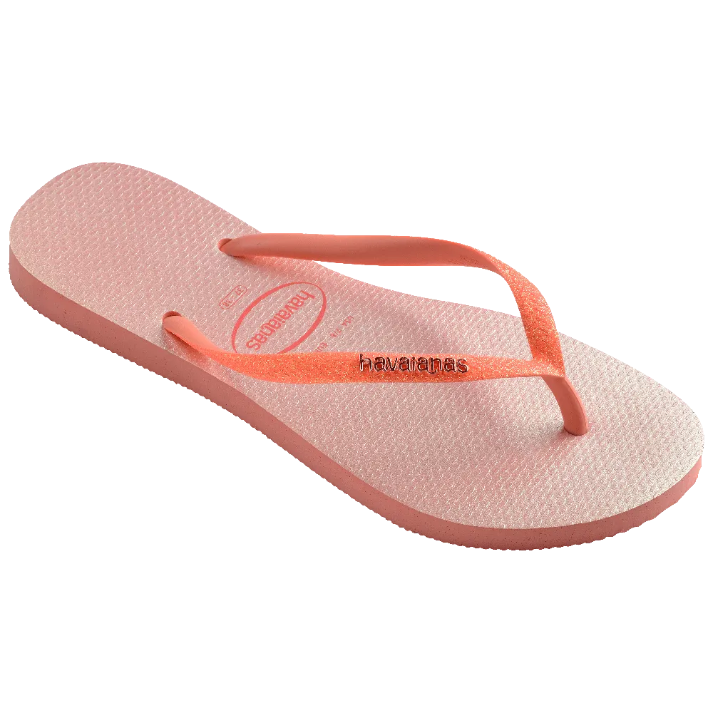 Slim Glitter Iridescent Flip Flops