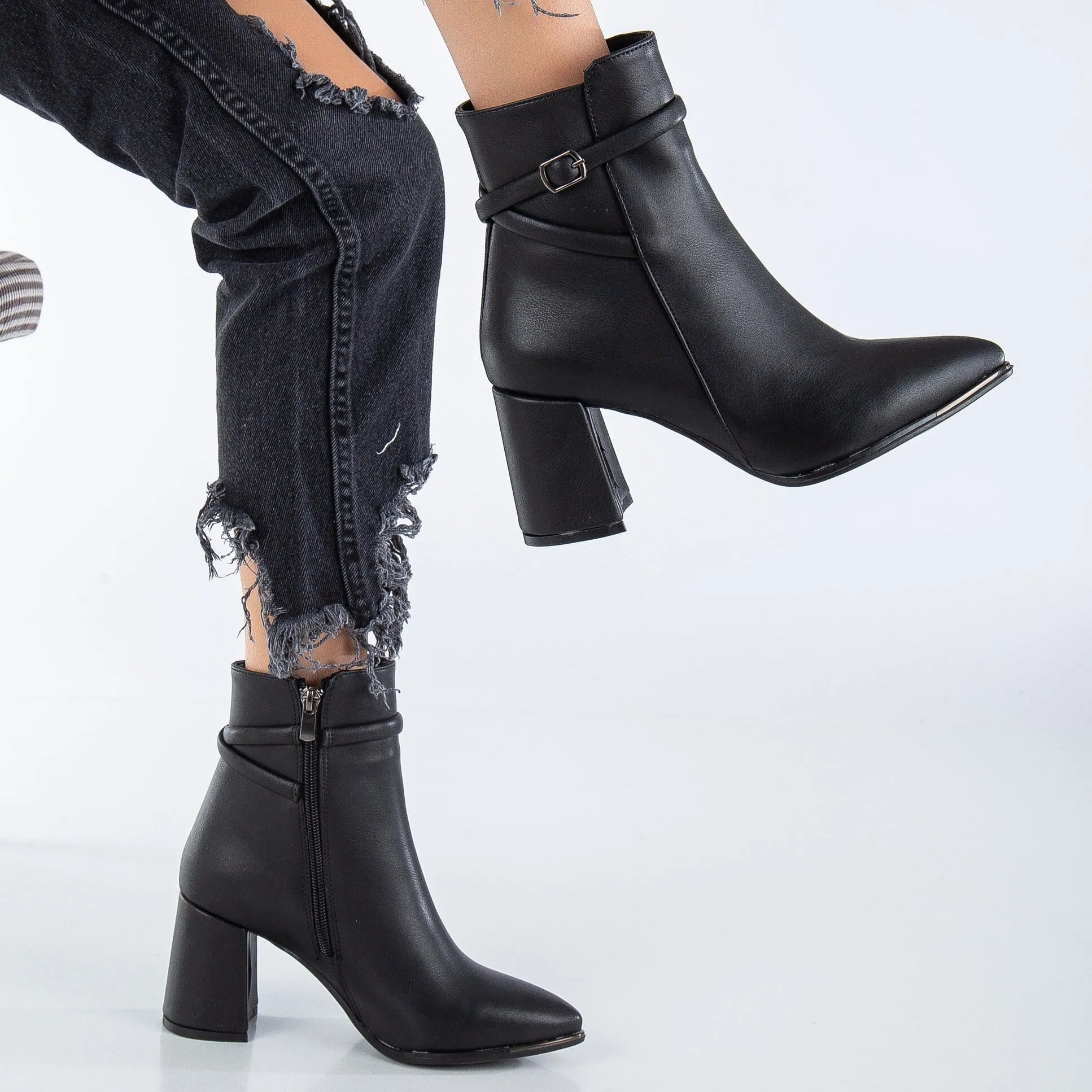 Solange - Black Ankle Boots