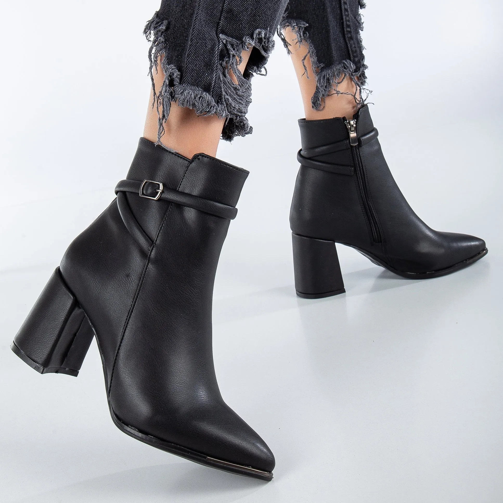 Solange - Black Ankle Boots