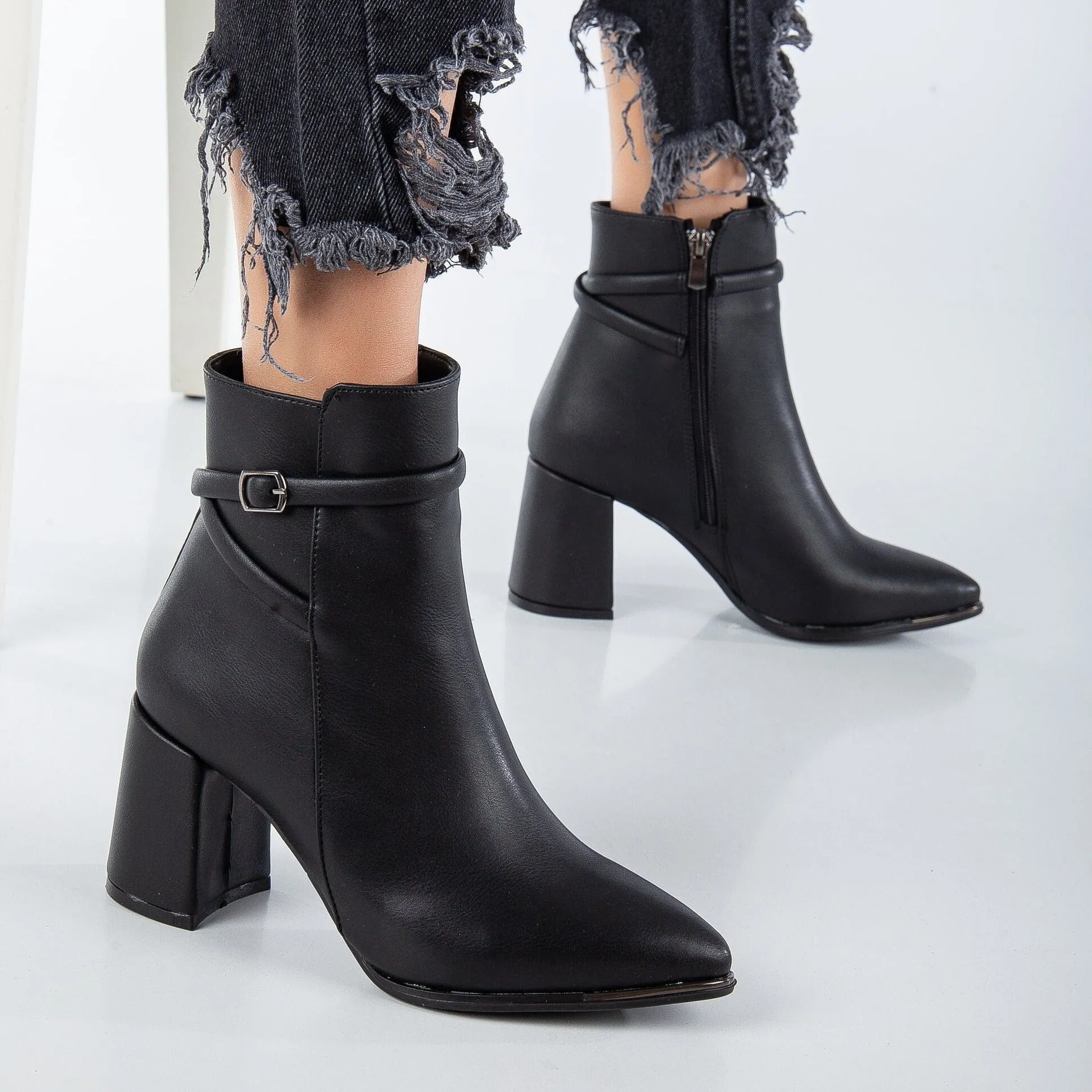 Solange - Black Ankle Boots