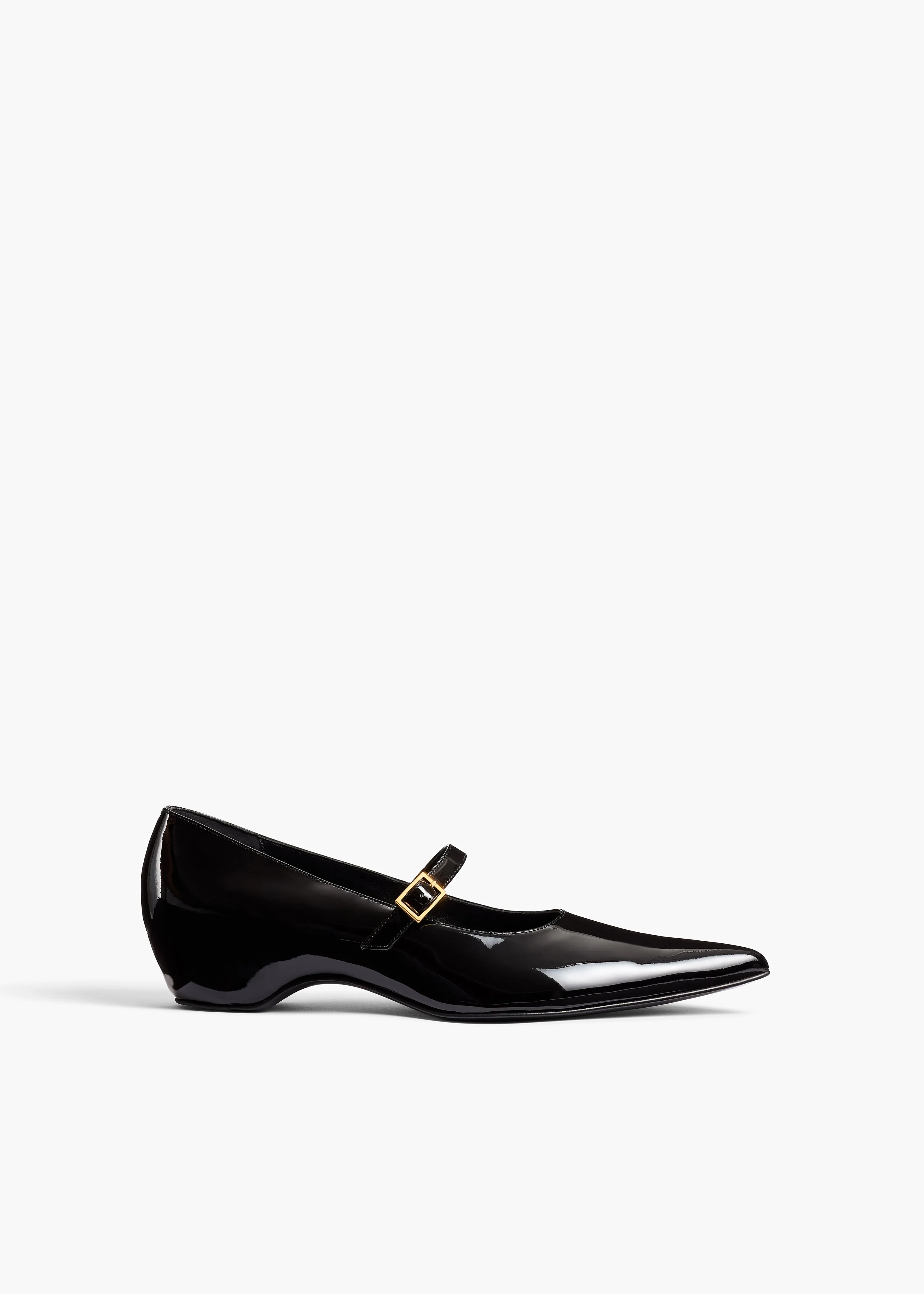 Sybil Mary Jane Flat in Black Patent Leather