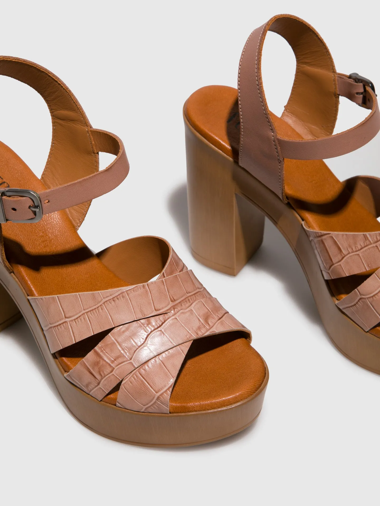 Tan Heel Sandals