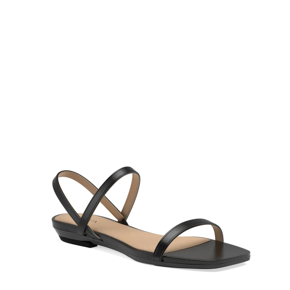 The Slingback Miranda - Coal Leather-FINAL SALE