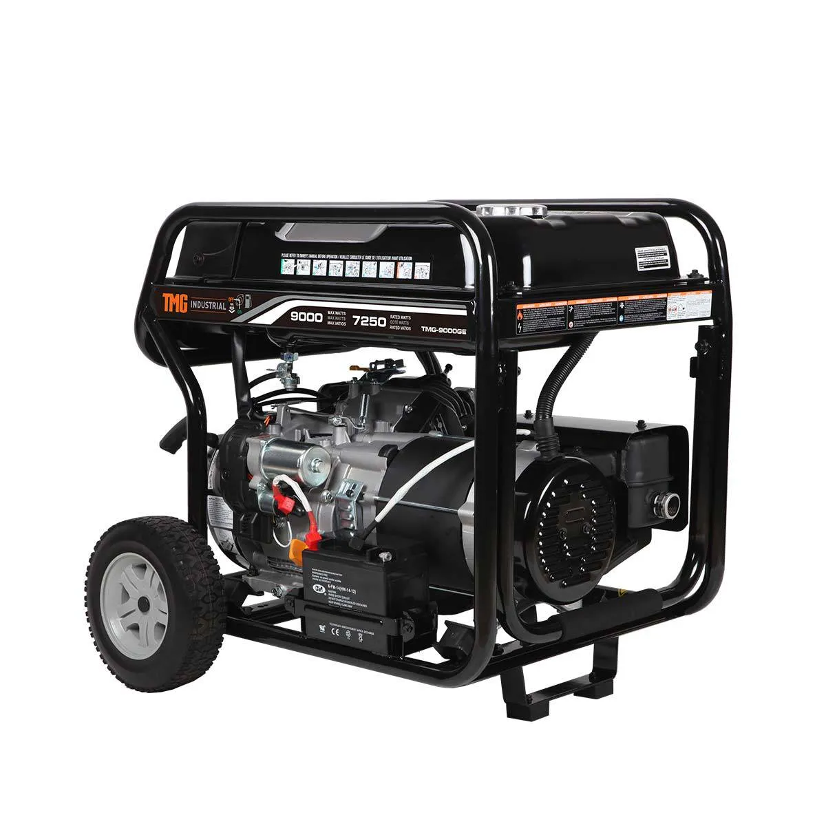 TMG-9000GE 9000-Watt Gasoline Generator, Electric Start, 10.5 Hour Run Time, 120/240VAC