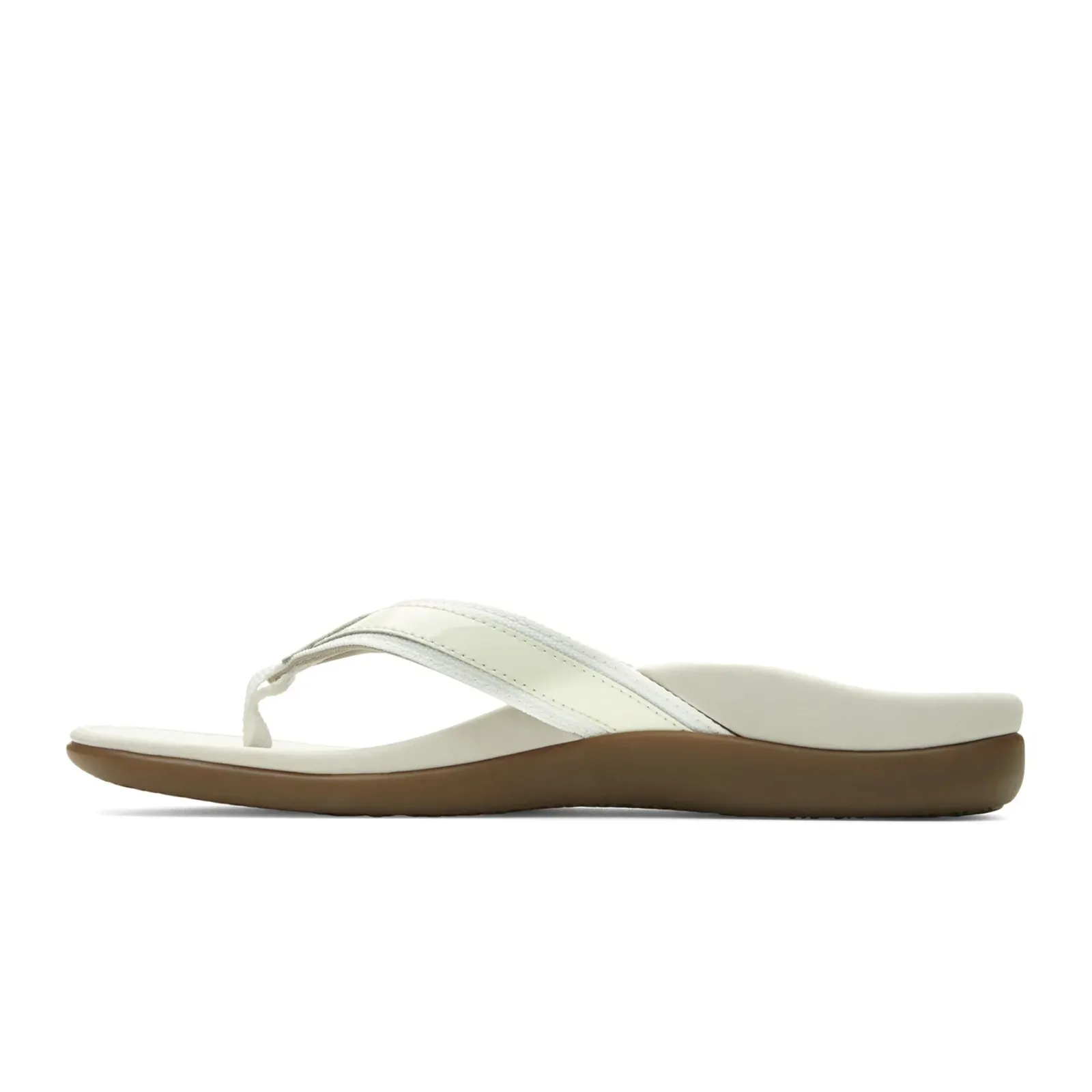 Vionic Tide Sandal (Women) - White Patent Webbing