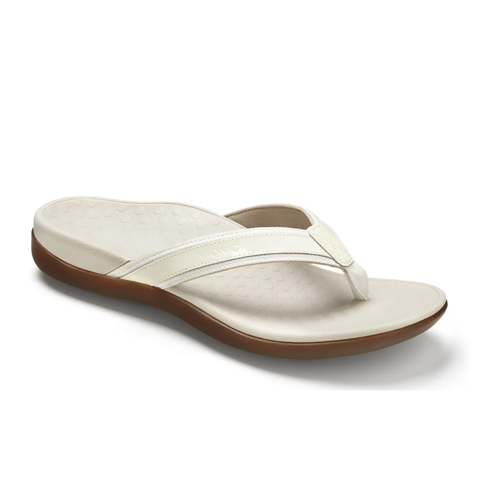 Vionic Tide Sandal (Women) - White Patent Webbing