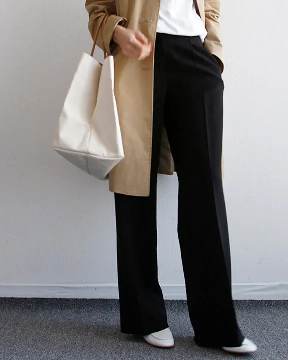 WIDE PINTUCK TROUSERS