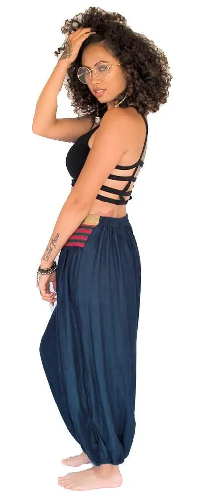 Women's Aladdin Pants in Navy Blue