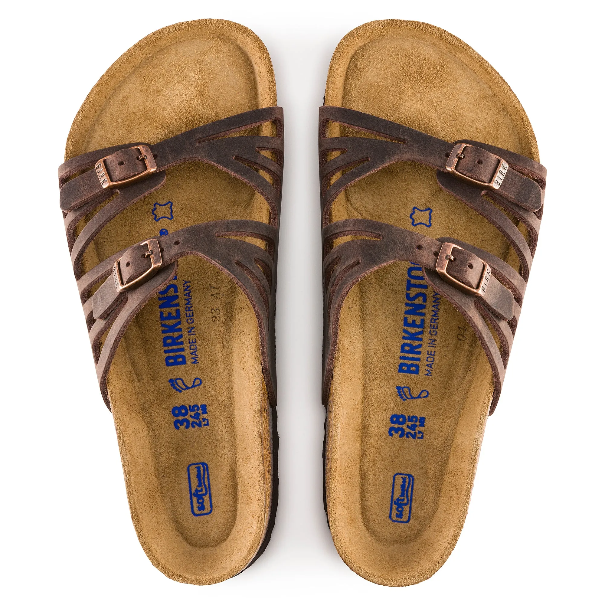 Women's Birkenstock Granada Soft Footbed Oiled Leather Color: Habana (MEDIUM/NARROW WIDTH)