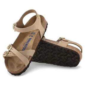 Women's Birkenstock Kumba Soft Footbed Nubuck Leather Color: Sandcastle