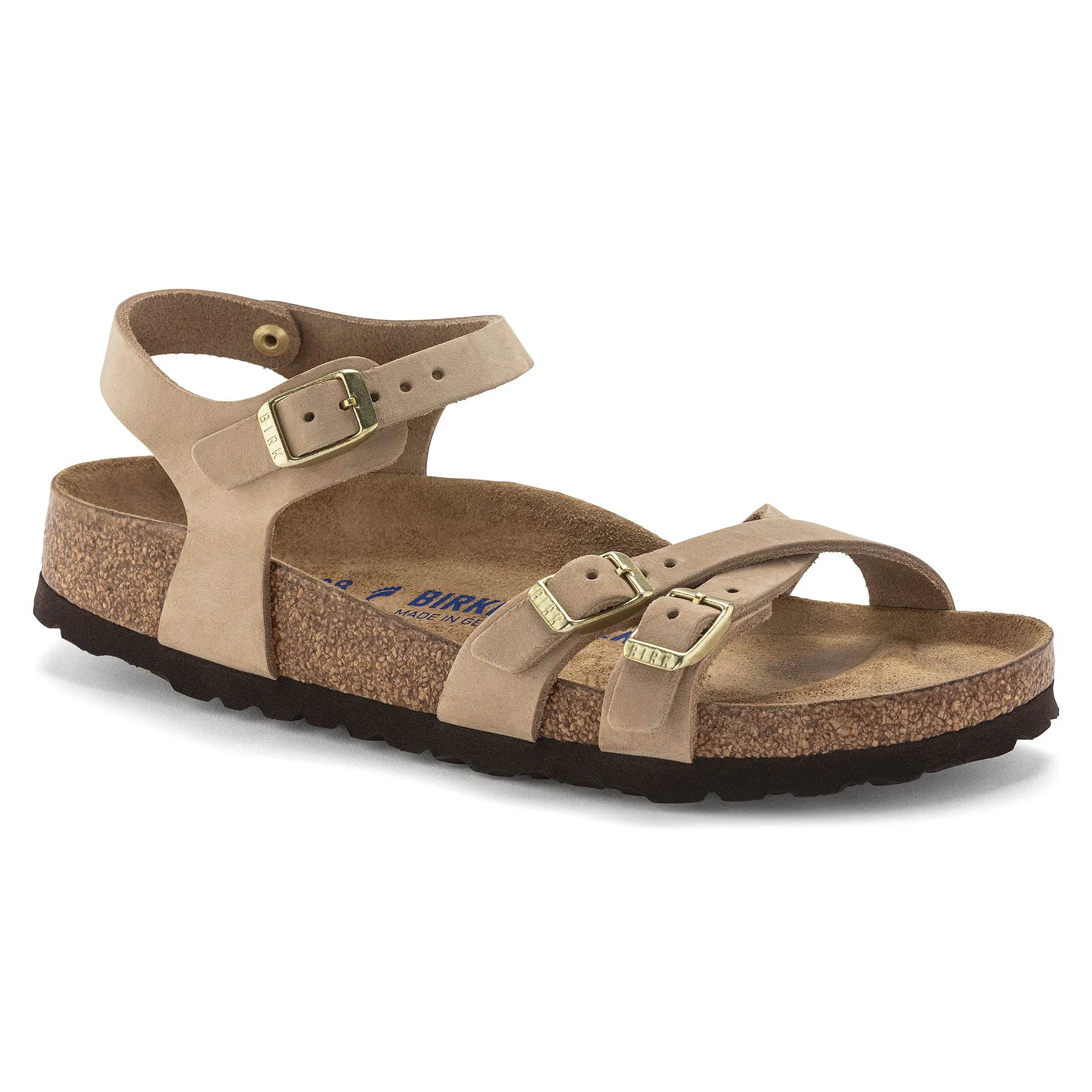 Women's Birkenstock Kumba Soft Footbed Nubuck Leather Color: Sandcastle