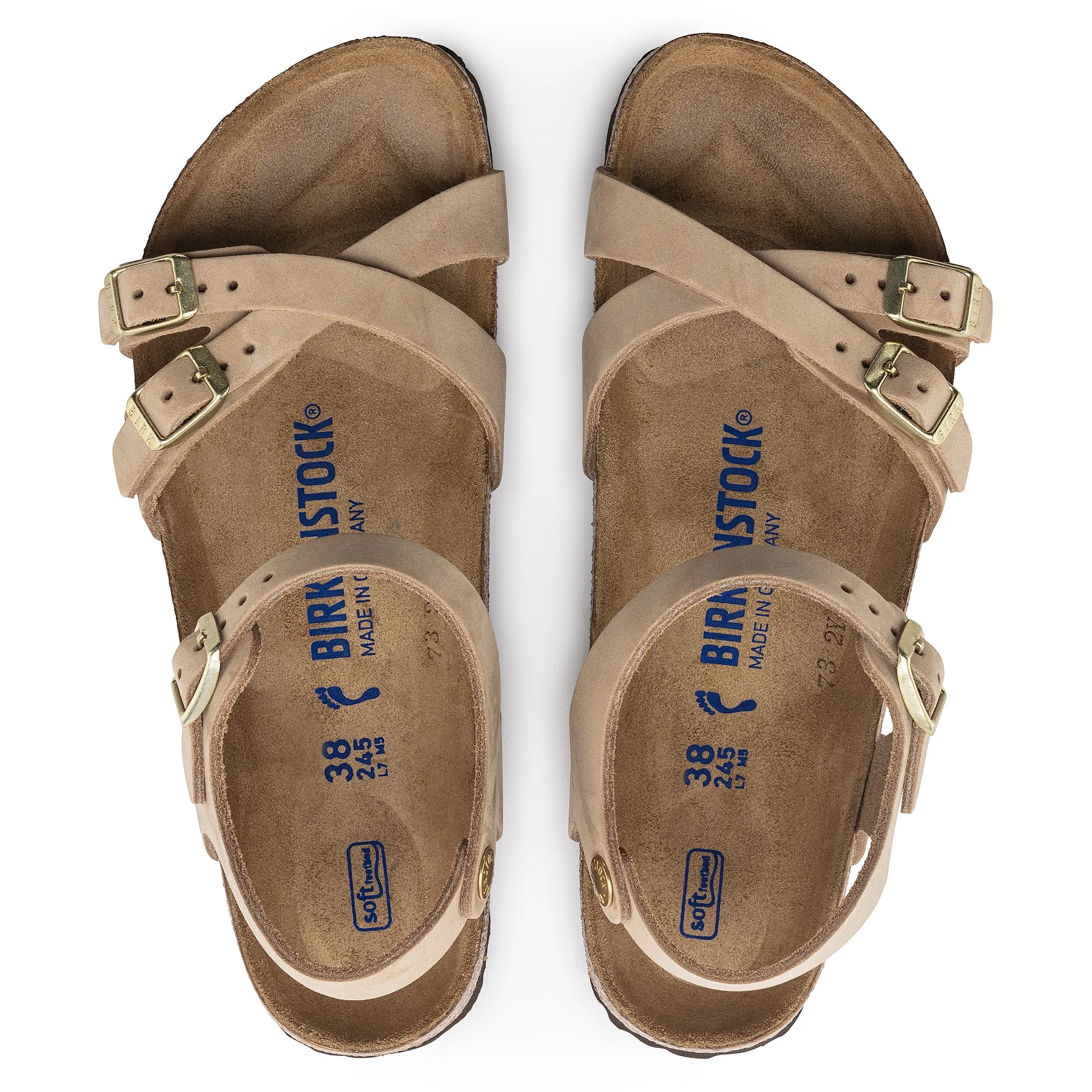 Women's Birkenstock Kumba Soft Footbed Nubuck Leather Color: Sandcastle