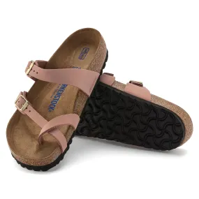 Women's Birkenstock Mayari Soft Footbed Nubuck Leather Color: Old Rose