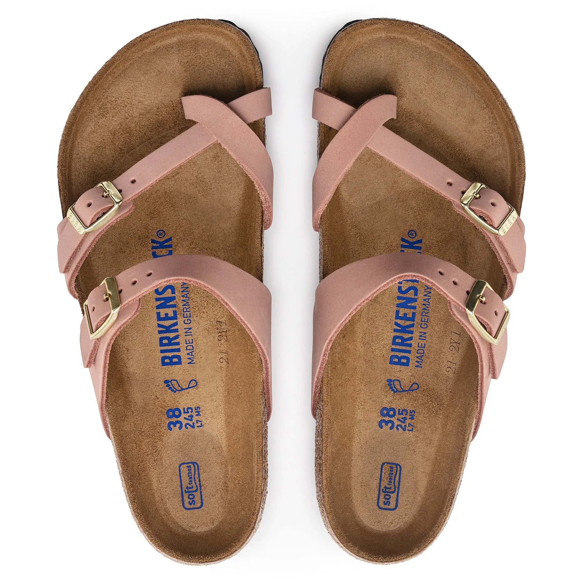 Women's Birkenstock Mayari Soft Footbed Nubuck Leather Color: Old Rose