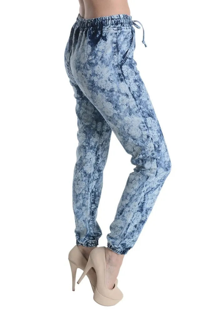 Women's Flower Print Jogger Pants