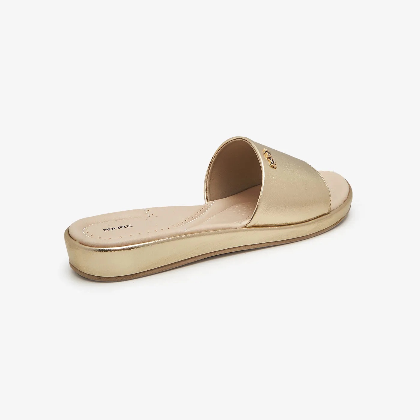 Women's Metallic Slides