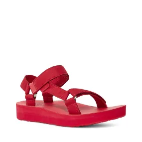 Women's Shoes Teva MIDFORM UNIVERSAL LEATHER Strappy Sandals 1102435 TOMATO