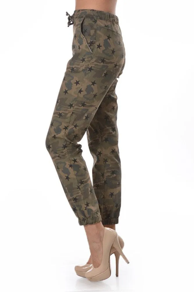 Women's Star Print Jogger Pants