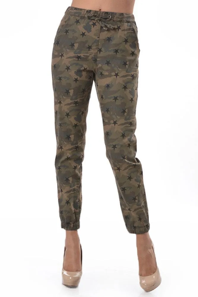 Women's Star Print Jogger Pants