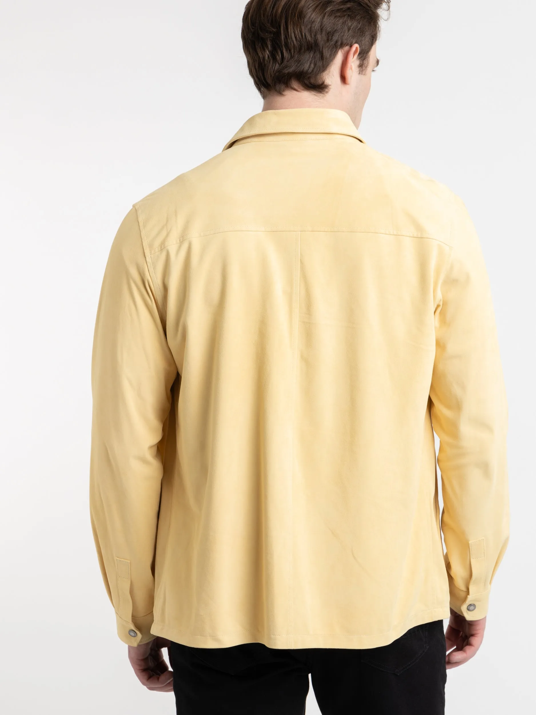 Yellow Strozzi Leather Suede Jacket