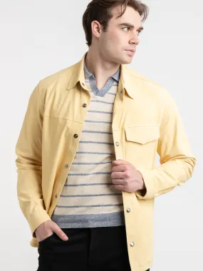 Yellow Strozzi Leather Suede Jacket